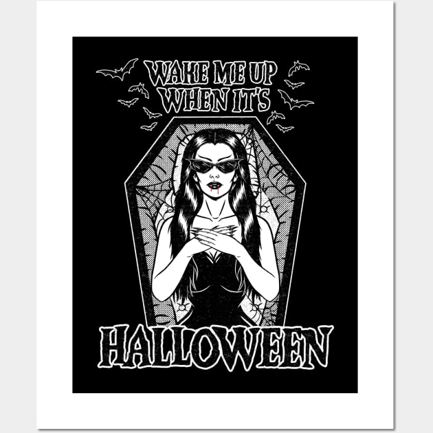 Wake Me Up When It's Halloween Wall Art by classycreeps